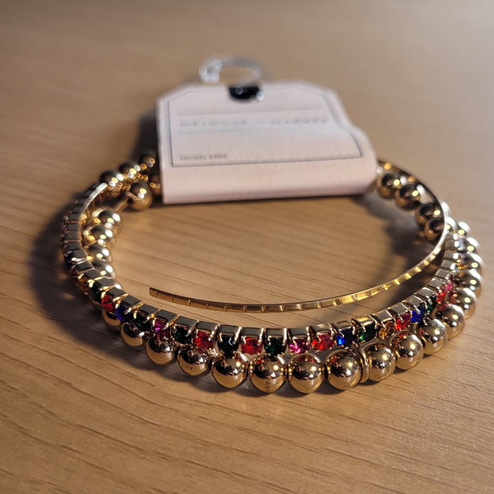 Nordstrom nwt rhinestone gold bead Bracelet